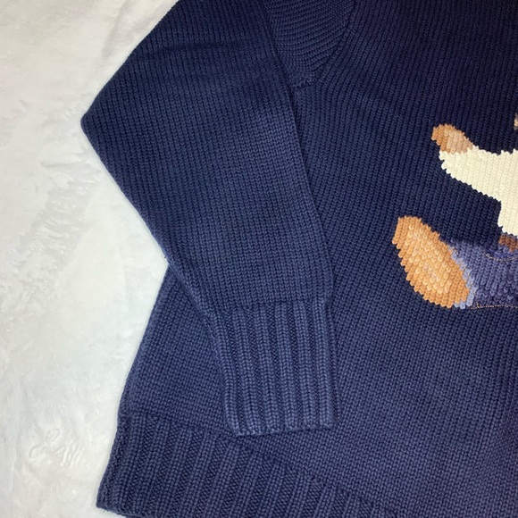 Rare Polo Ralph Lauren Hand Knit Sit Down Bear XL - Picture 4 of 9
